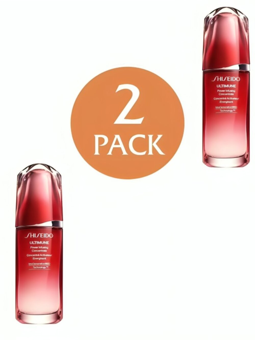 SHISEIDO Ultimune Power Infusing Concentrate 100ml / 3.3oz Face Serum NIB 2X